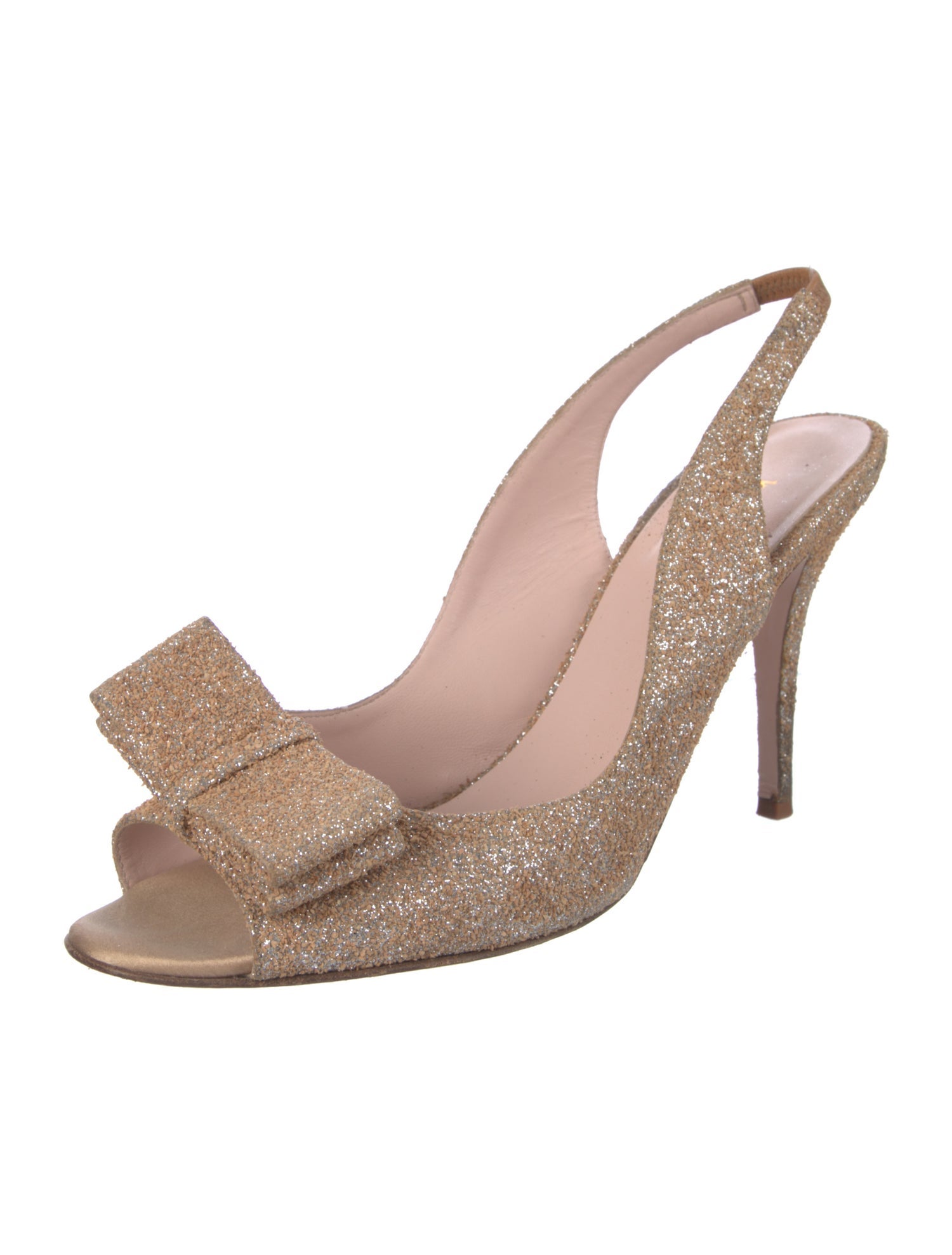 Kate Spade New York Glitter Bow Accents Slingback Pumps