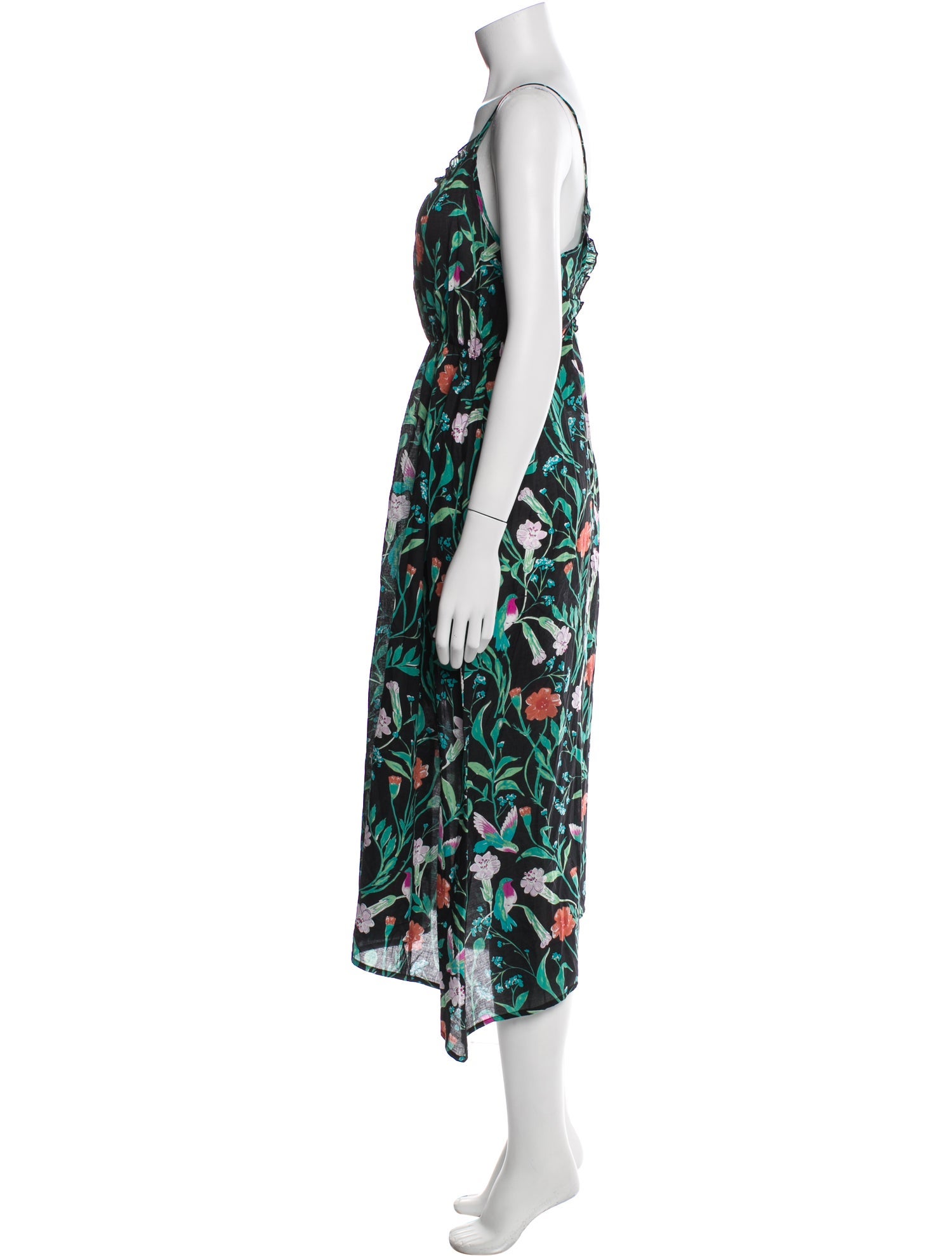 Kate Spade New York Floral Print Midi Length Dress