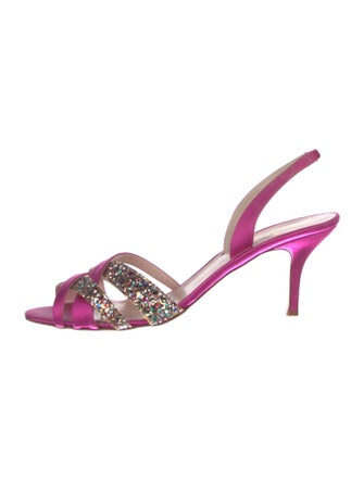 Kate Spade New York Satin Bow Accents Slingback Sandals