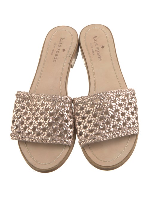 Kate Spade New York Leather Animal Print Slides