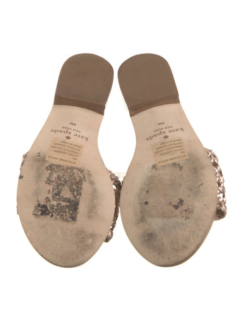 Kate Spade New York Leather Animal Print Slides