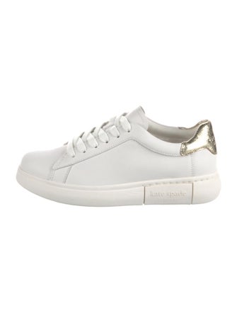 Kate Spade New York Leather Whipstitch Trim Sneakers