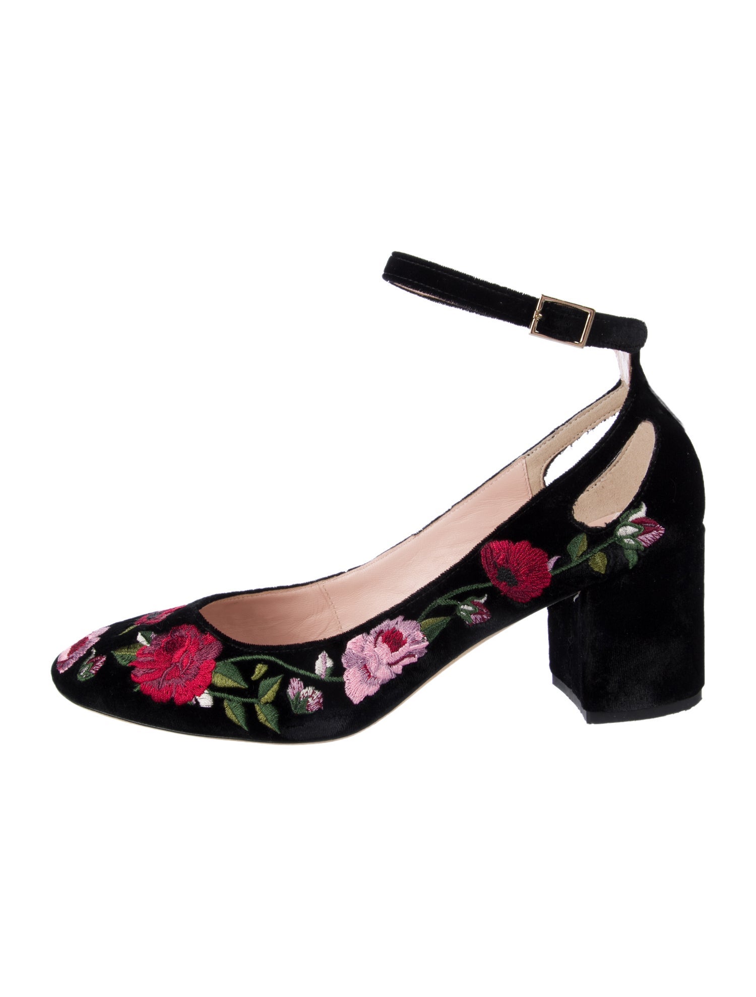 Kate Spade New York Velvet Floral Print Pumps