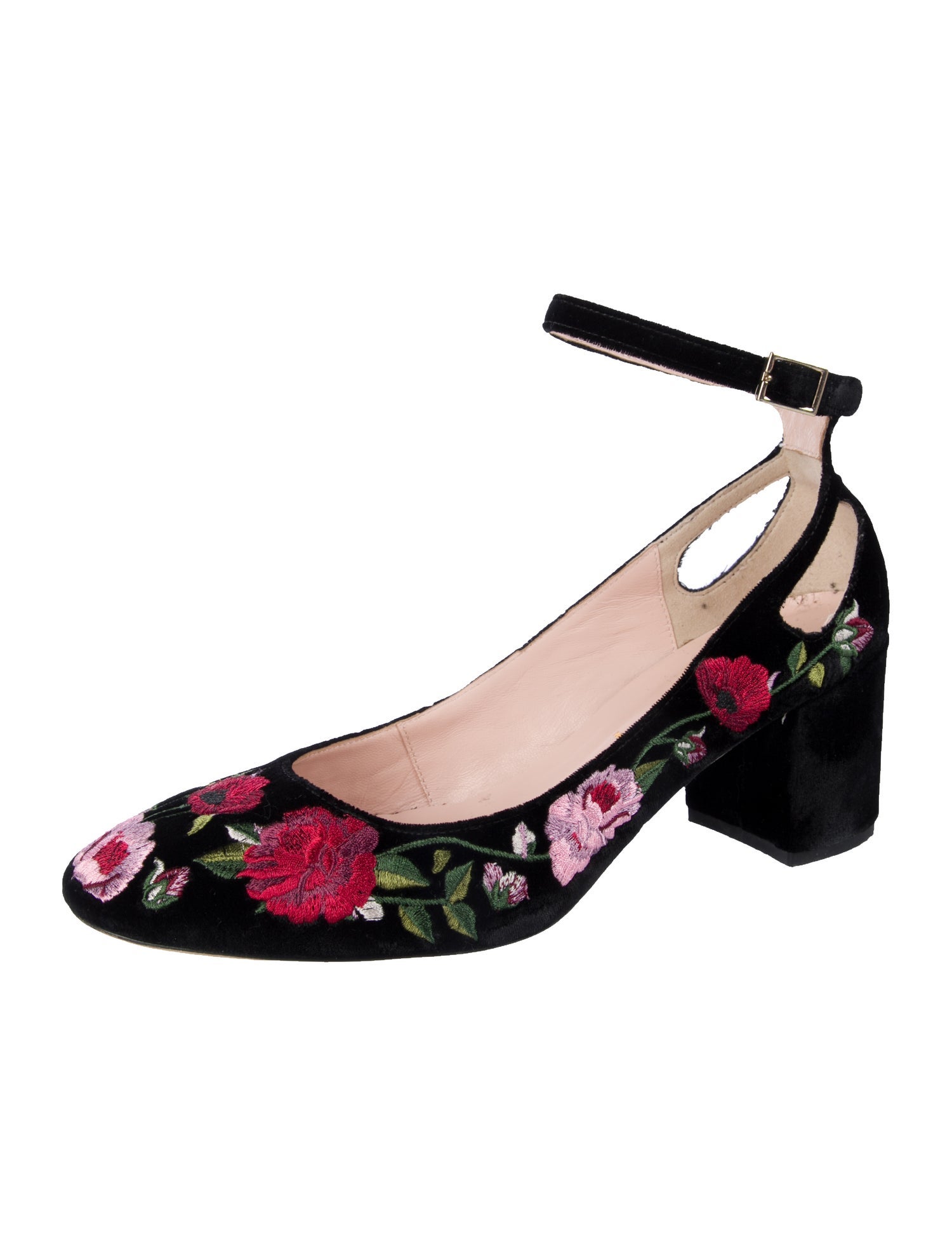 Kate Spade New York Velvet Floral Print Pumps