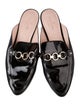 Kate Spade New York Patent Leather Chain-Link Accents Mules