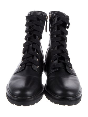 Kate Spade New York Leather Graphic Print Combat Boots