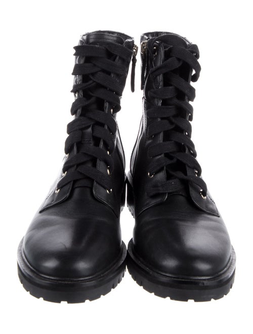 Kate Spade New York Leather Graphic Print Combat Boots
