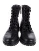 Kate Spade New York Leather Graphic Print Combat Boots