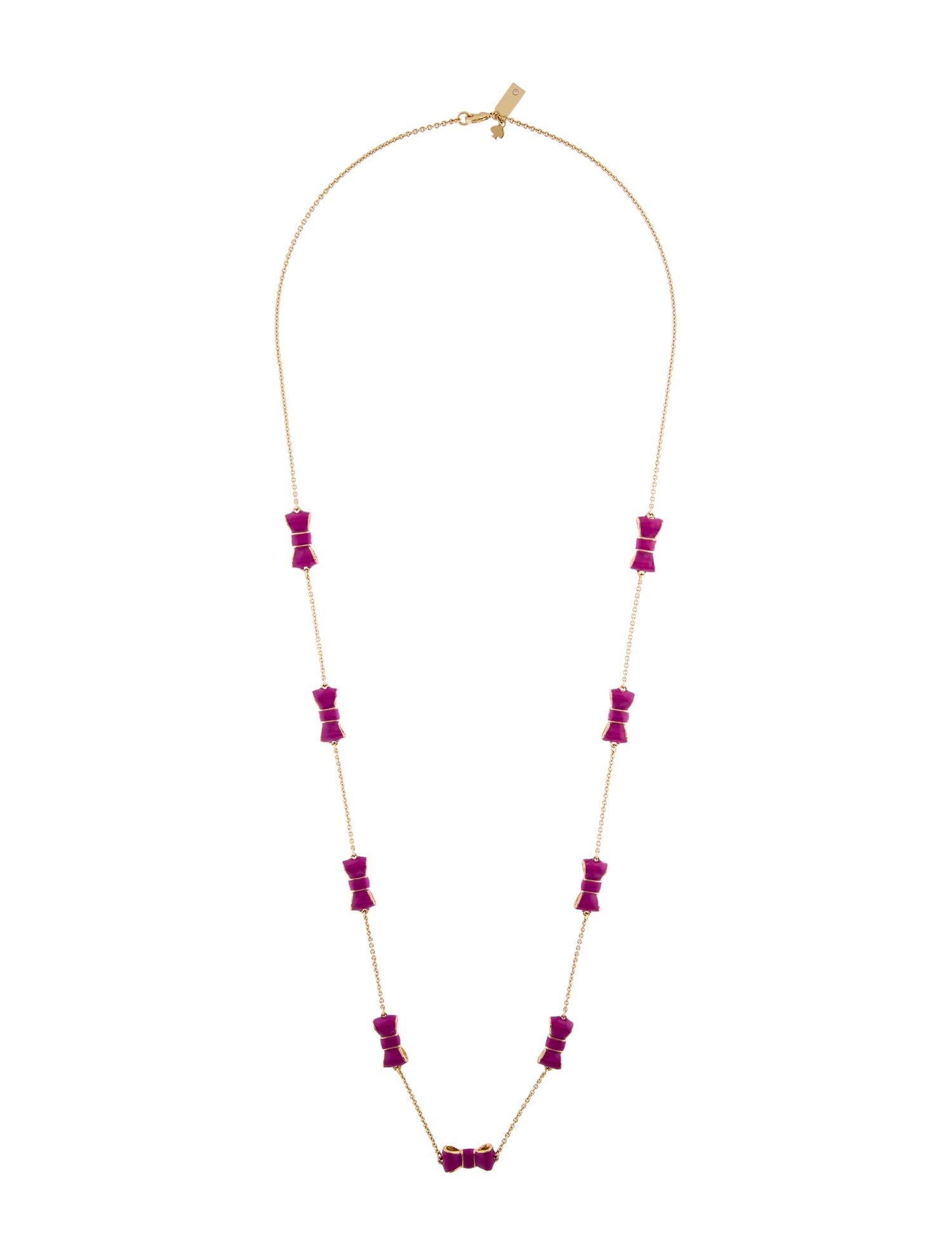 Kate Spade New York Enamel Bow Station Necklace