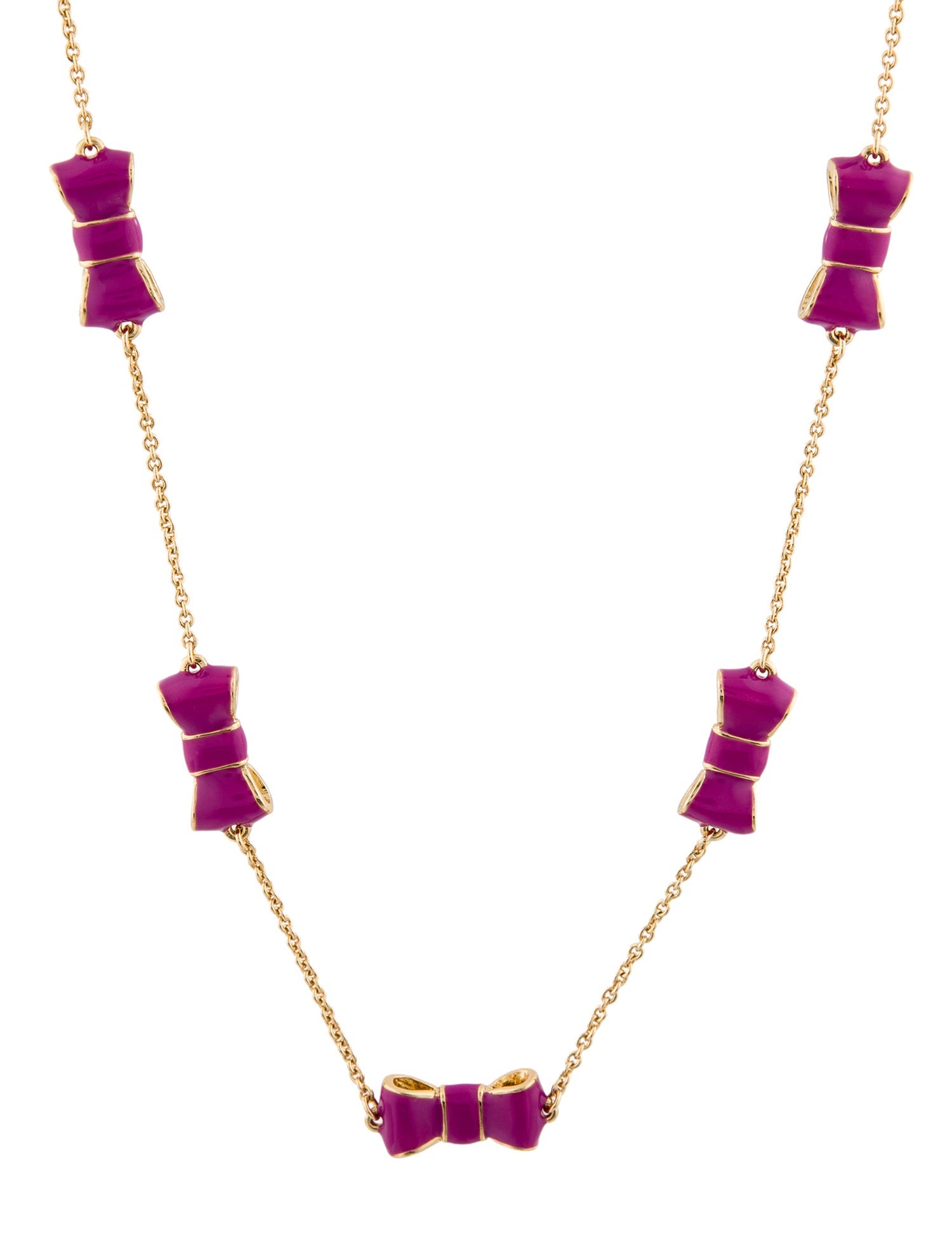 Kate Spade New York Enamel Bow Station Necklace