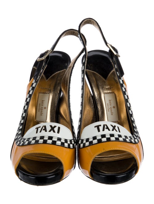 Kate Spade New York Patent Leather Printed Slingback Pumps