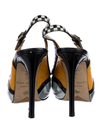 Kate Spade New York Patent Leather Printed Slingback Pumps