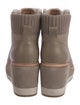 Kate Spade New York Suede Faux Fur Trim Lace-Up Boots