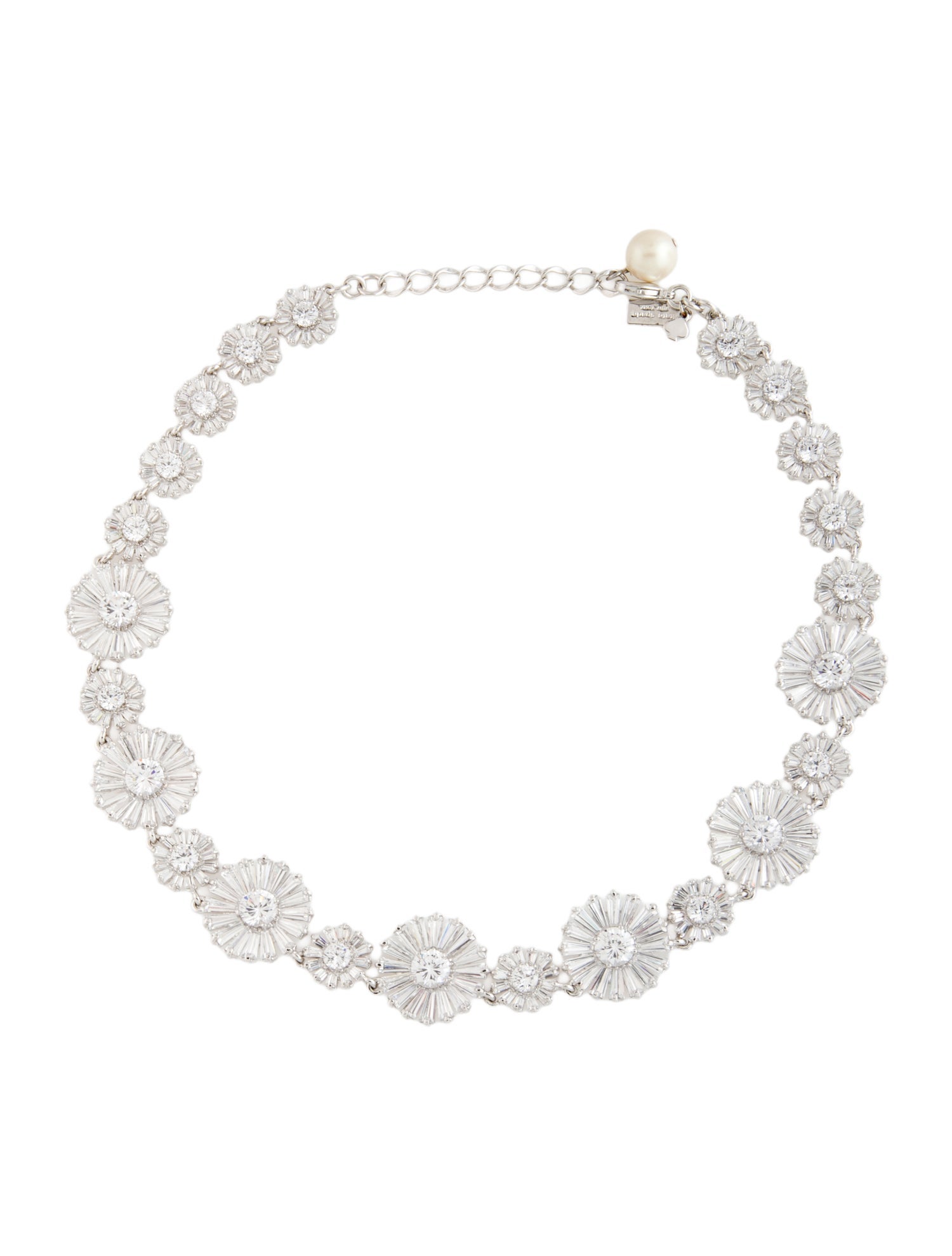 Kate Spade New York Faux Pearl & Crystal Flower Collar Necklace