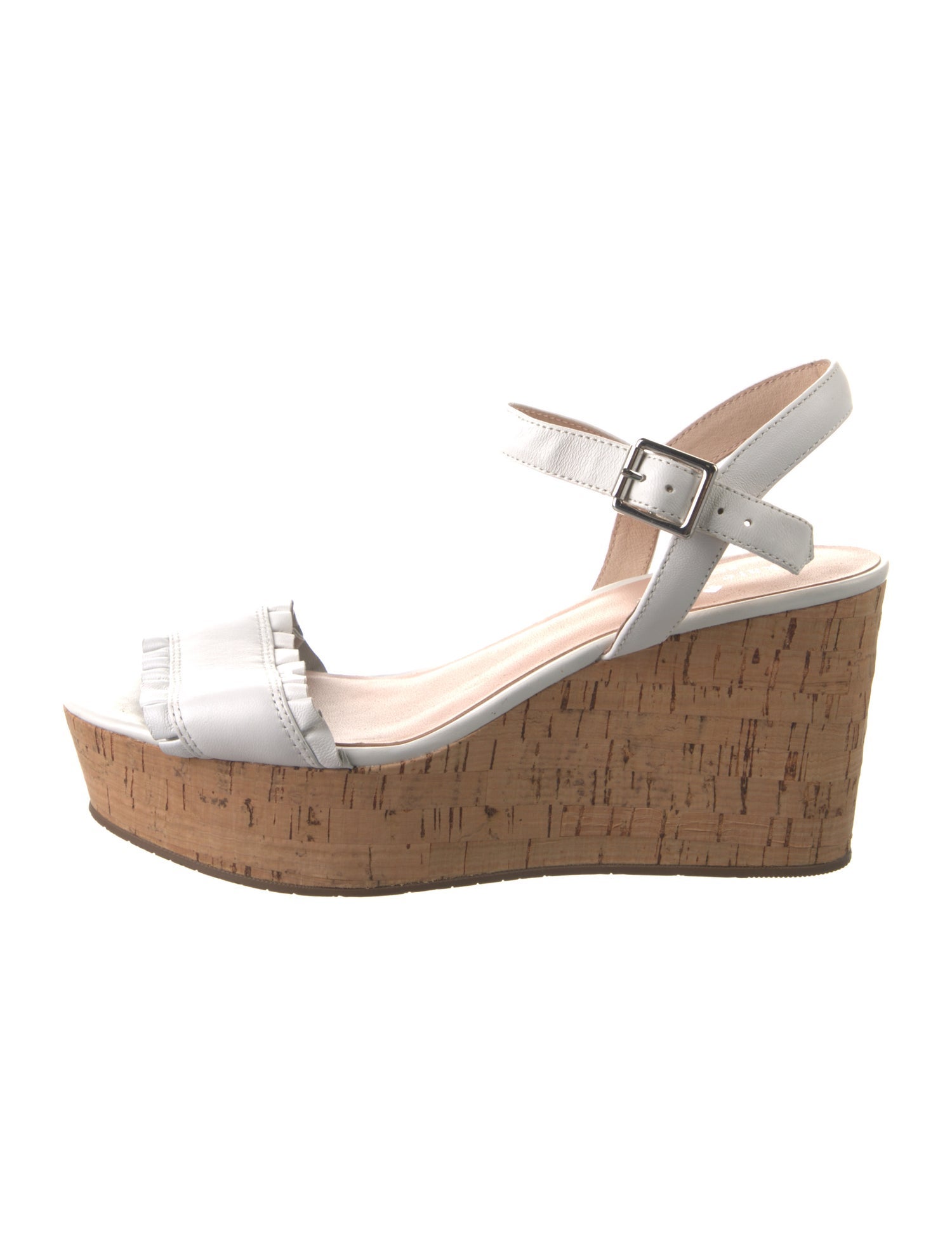 Kate Spade New York Leather Ruffle Embellishment Sandals