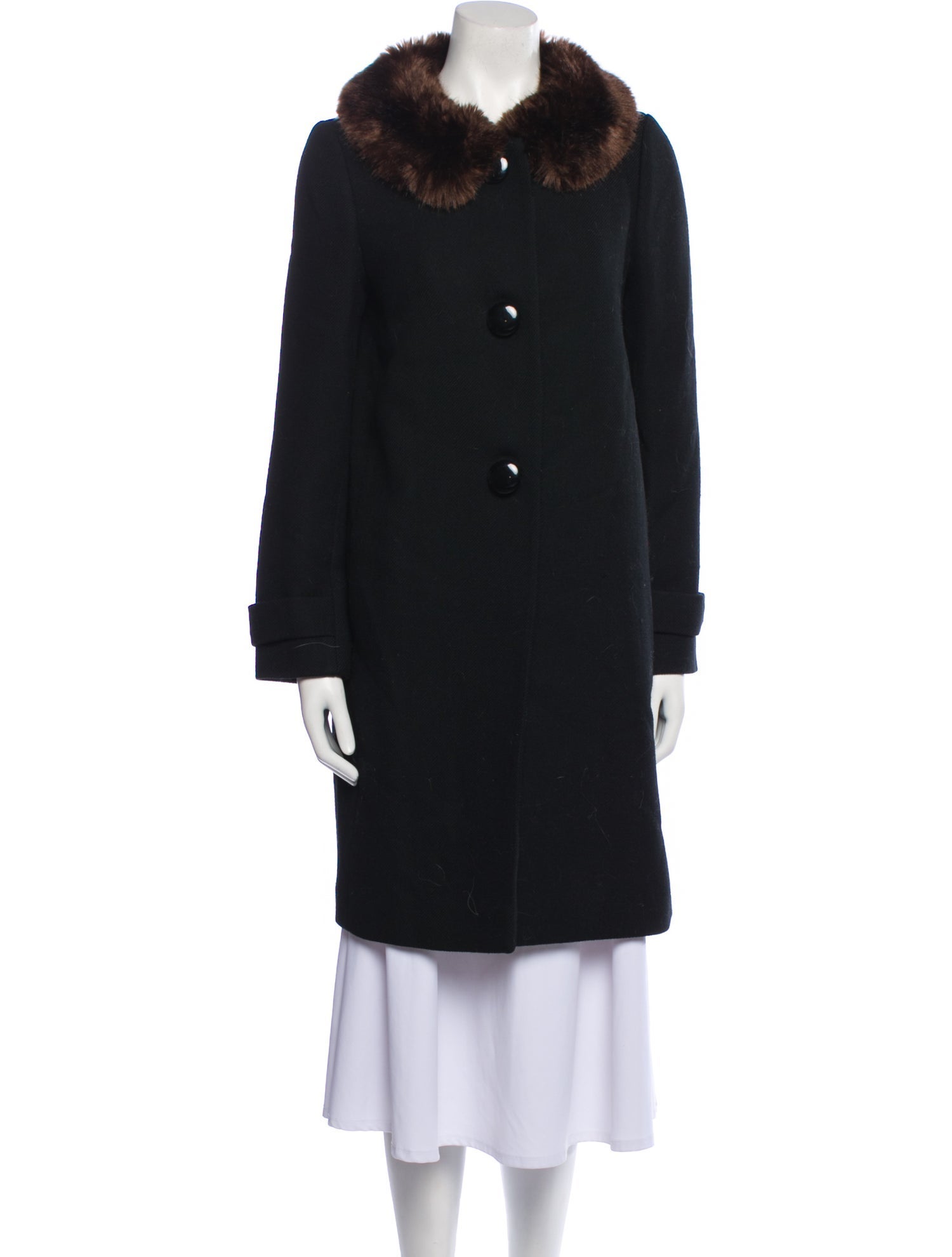 Kate Spade New York Wool Faux Fur Coat