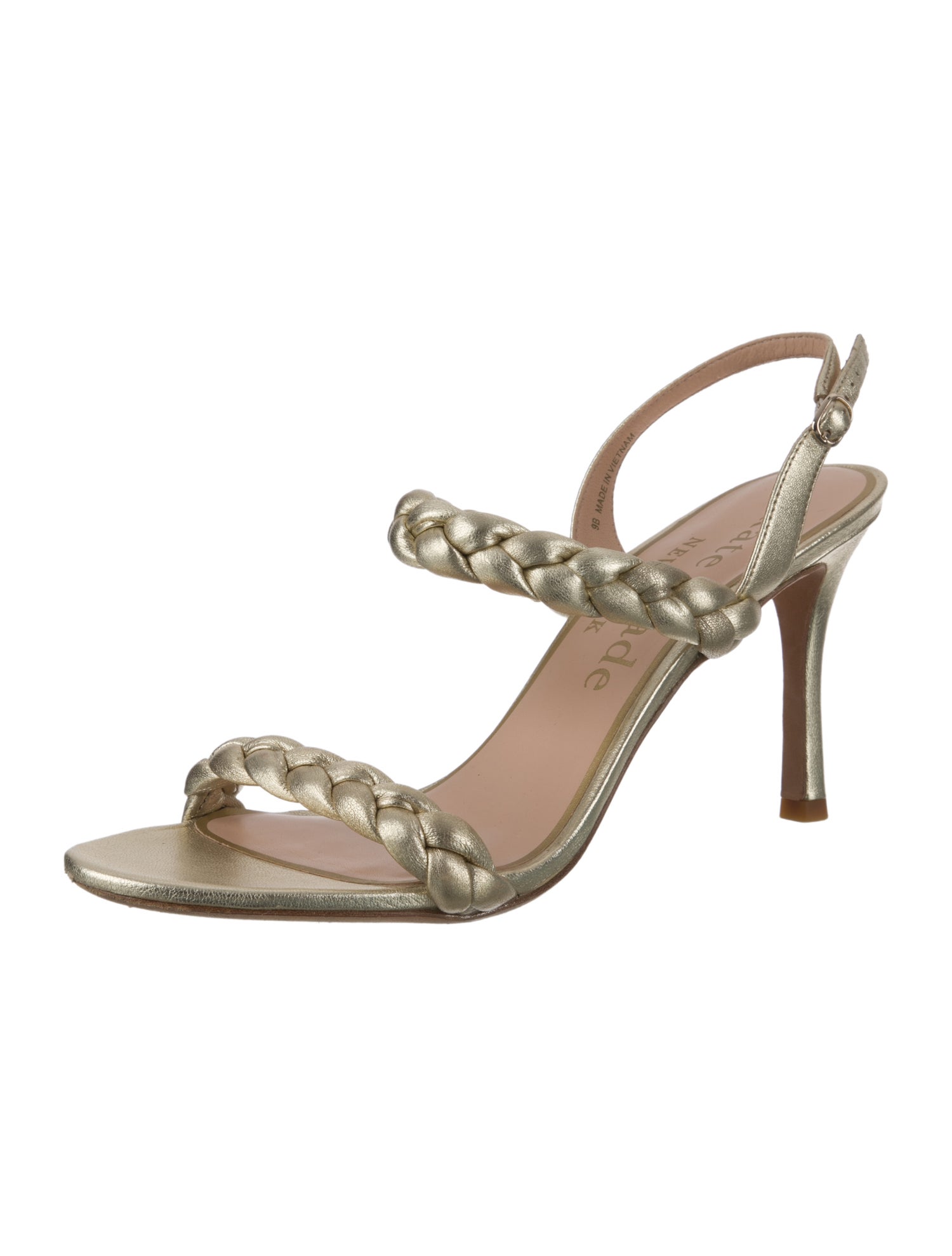 Kate Spade New York Leather Animal Print Slingback Sandals