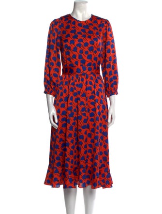 Kate Spade New York Printed Midi Length Dress
