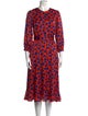 Kate Spade New York Printed Midi Length Dress