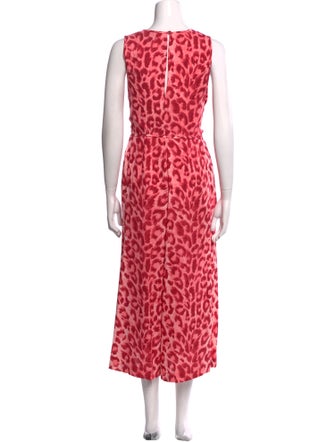 Kate Spade New York Animal Print V-Neck Jumpsuit