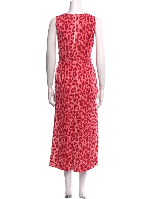 Kate Spade New York Animal Print V-Neck Jumpsuit