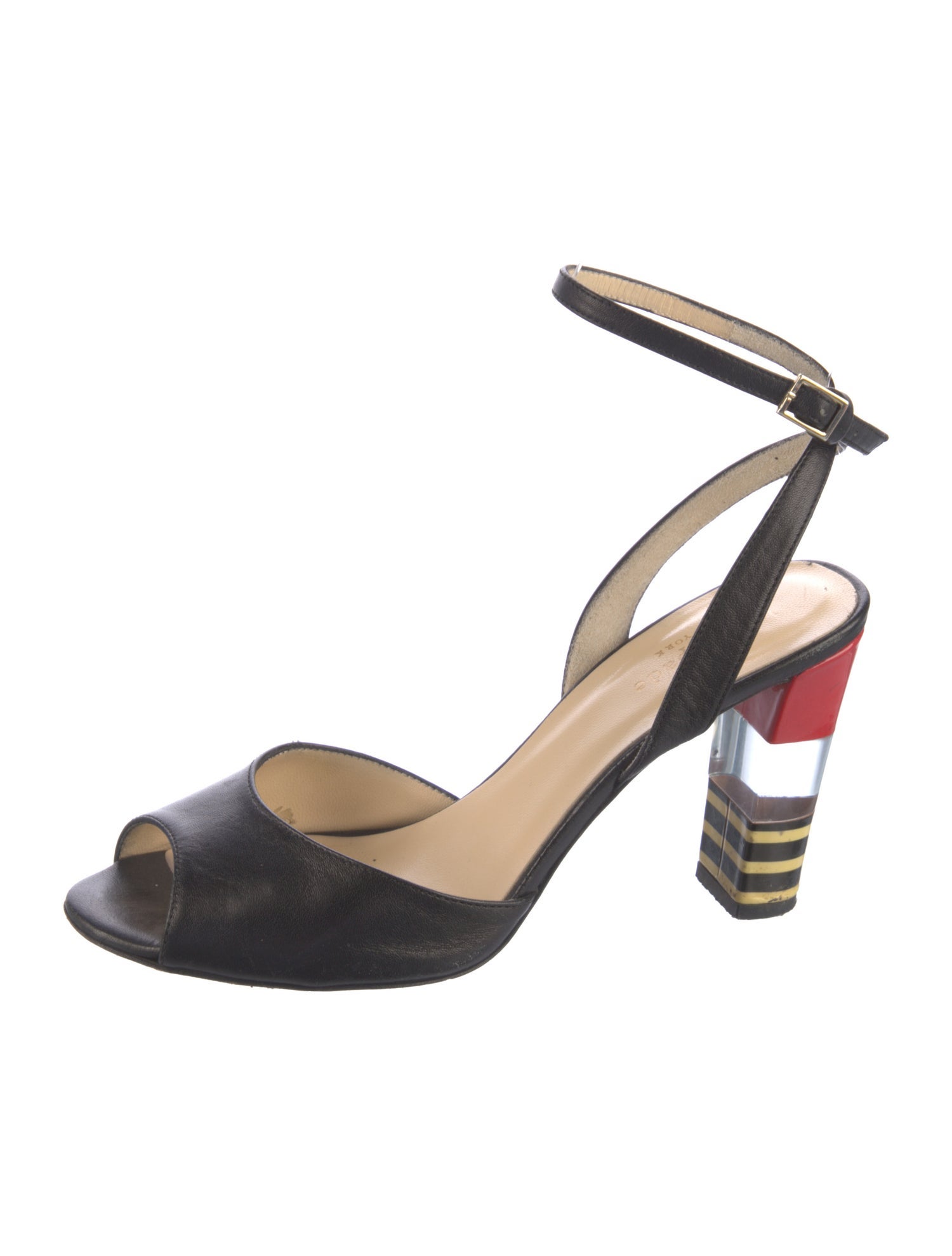 Kate Spade New York Leather Colorblock Pattern Slingback Pumps