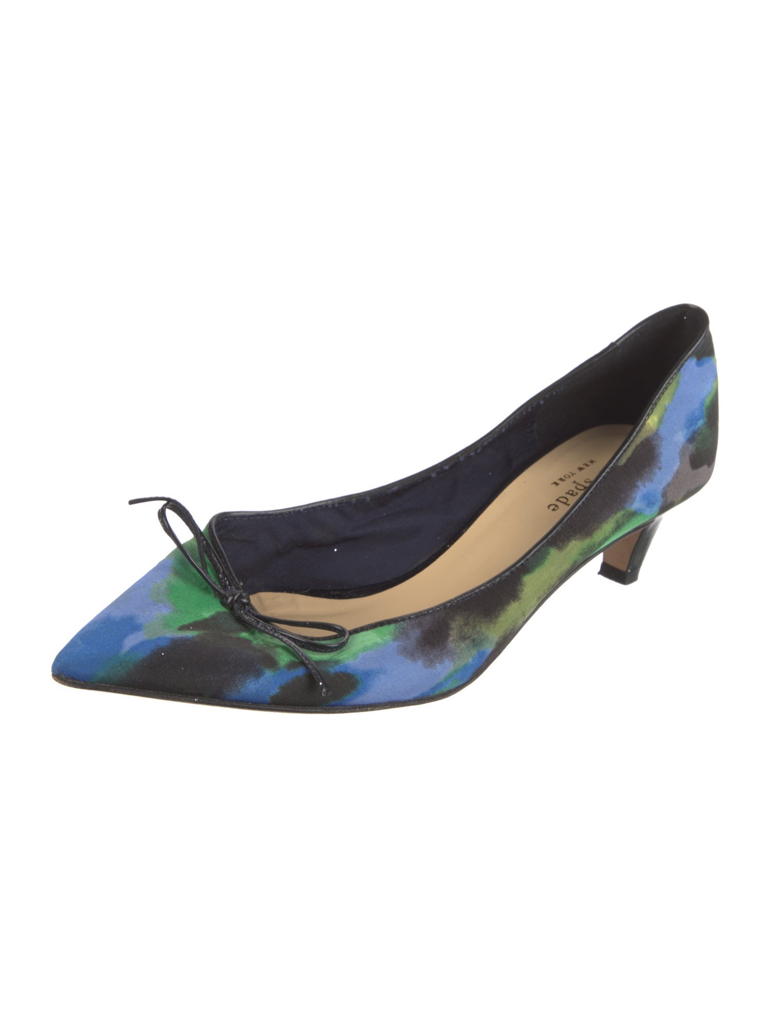 Kate Spade New York Printed Bow Accents Slingback Pumps