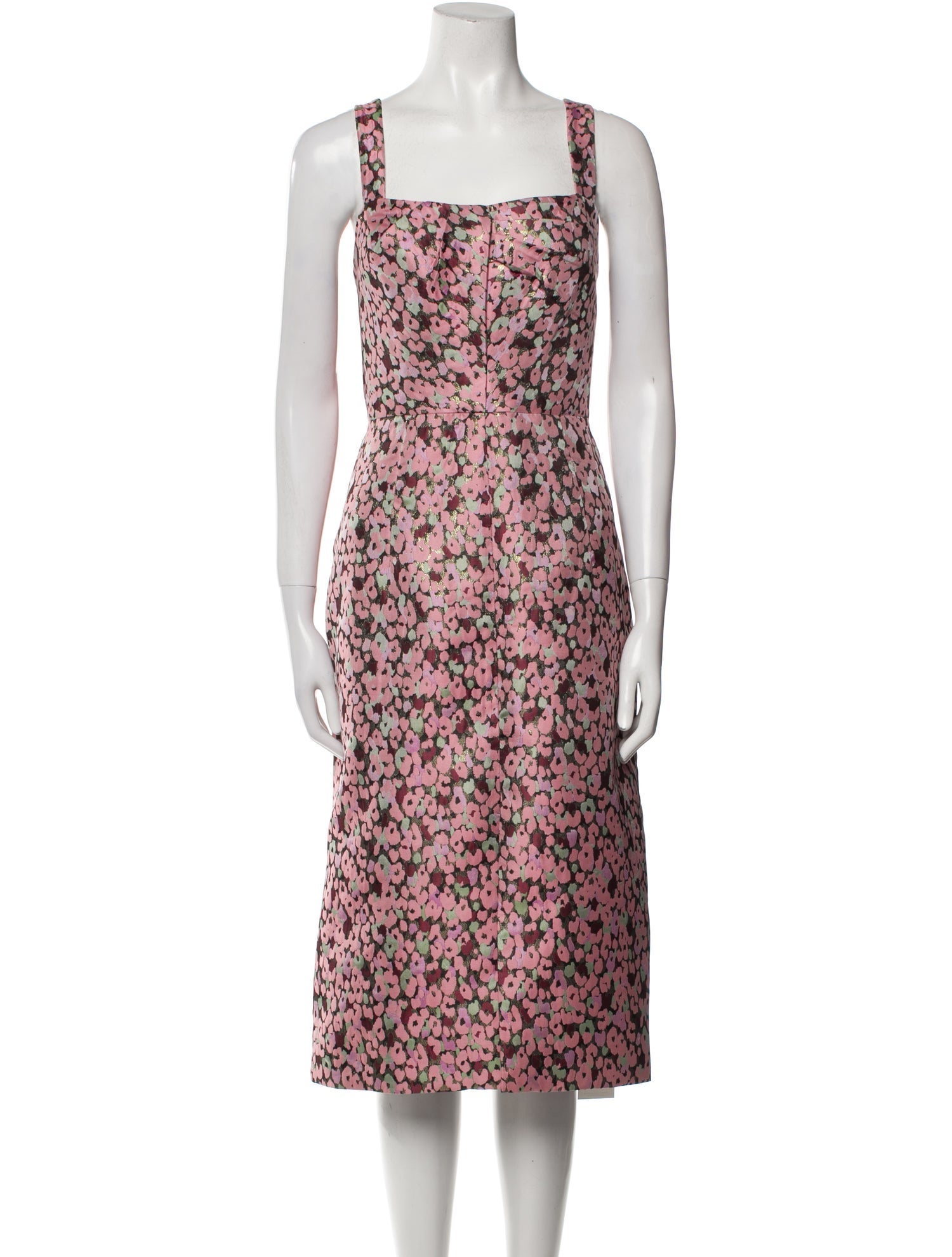 Kate Spade New York Floral Print Midi Length Dress