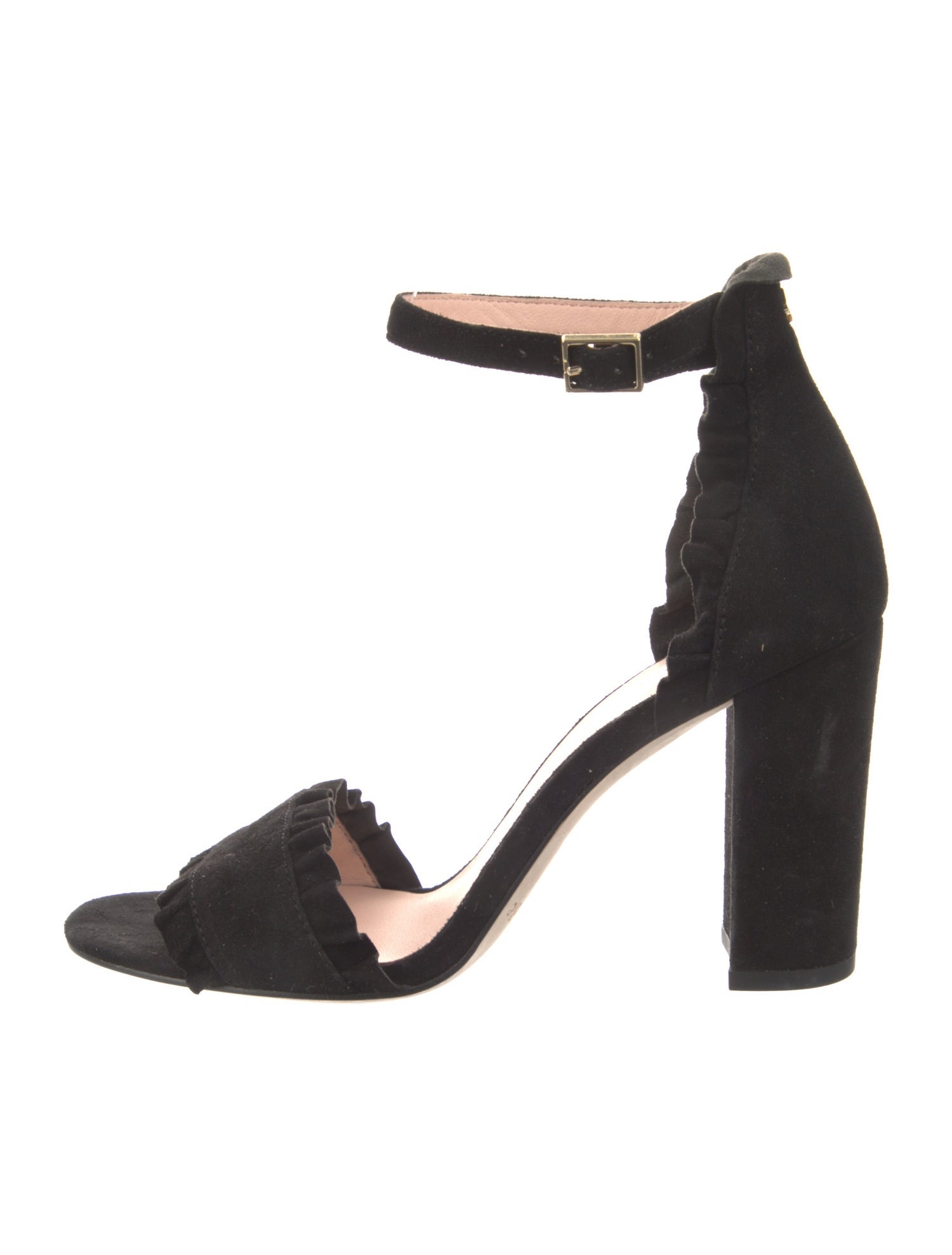 Kate Spade New York Suede Ruffle Embellishment Sandals
