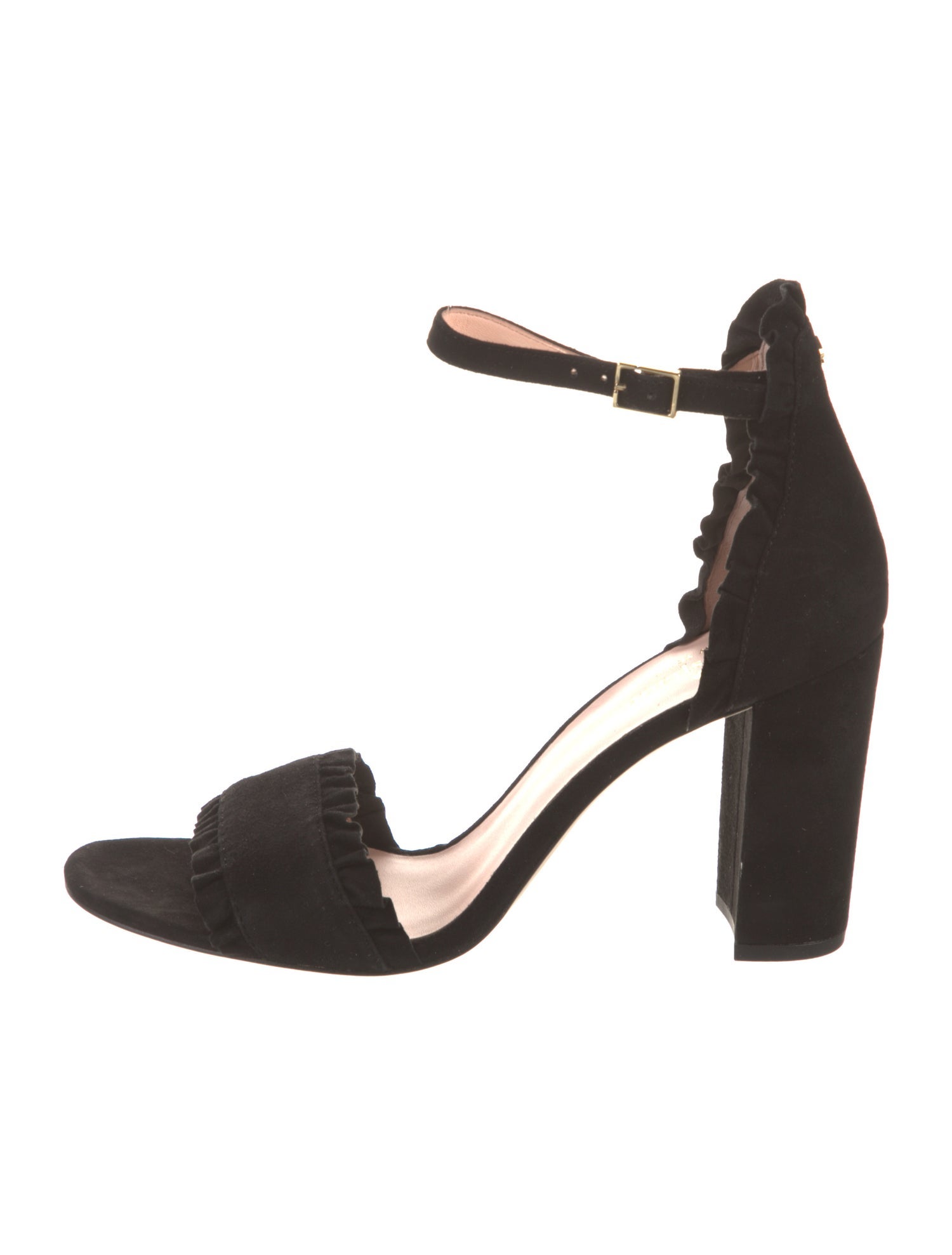 Kate Spade New York Suede Ruffle Embellishment Sandals