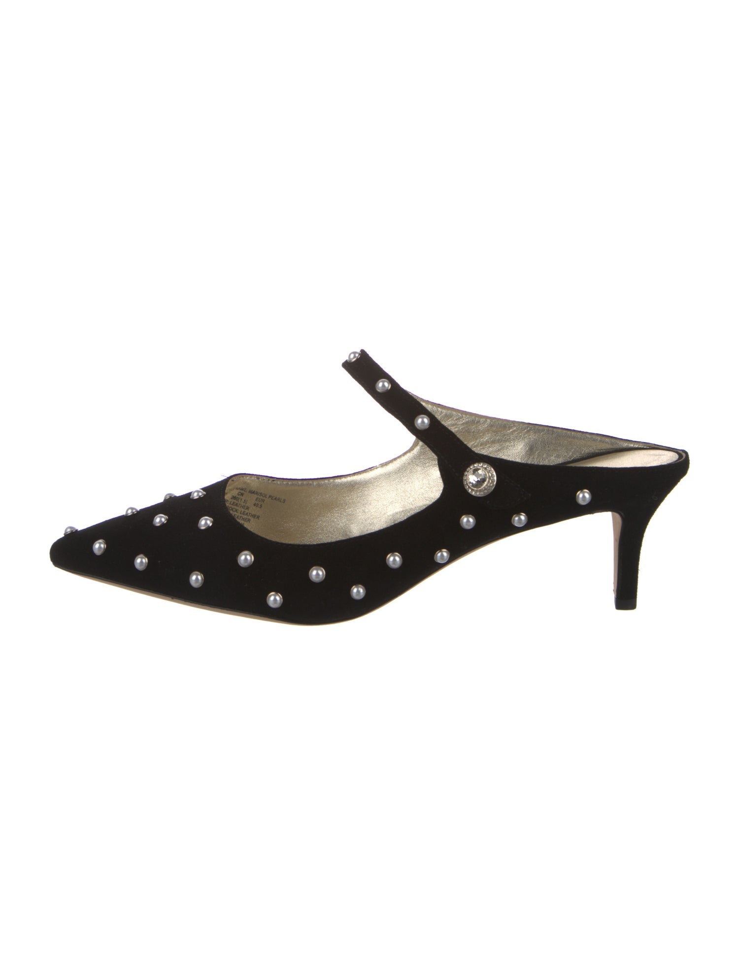 Kate Spade New York Suede Crystal Embellishments Mules