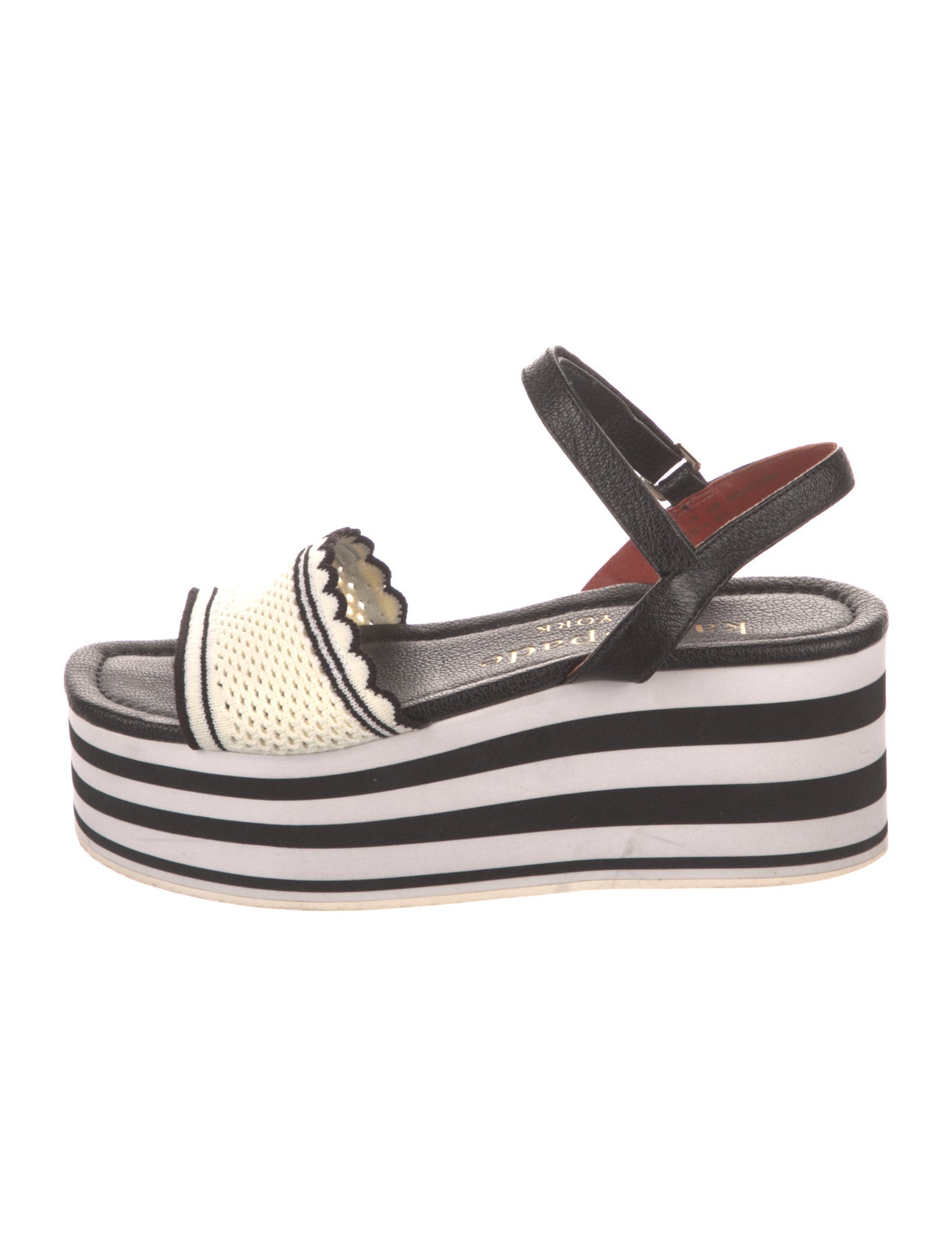 Kate Spade New York Leather Striped Slingback Sandals