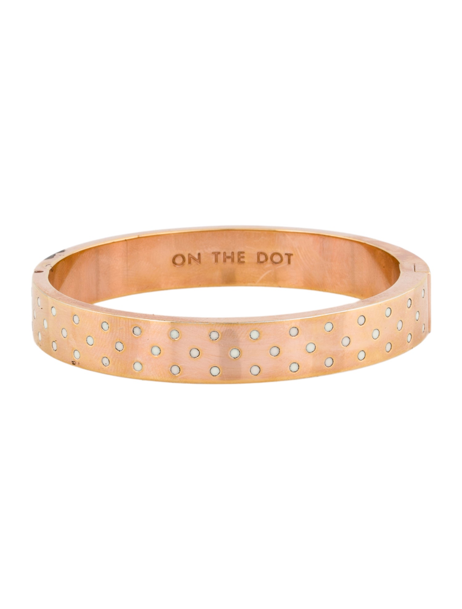 Kate Spade New York Polka-Dot Enamel Hinged Bracelet