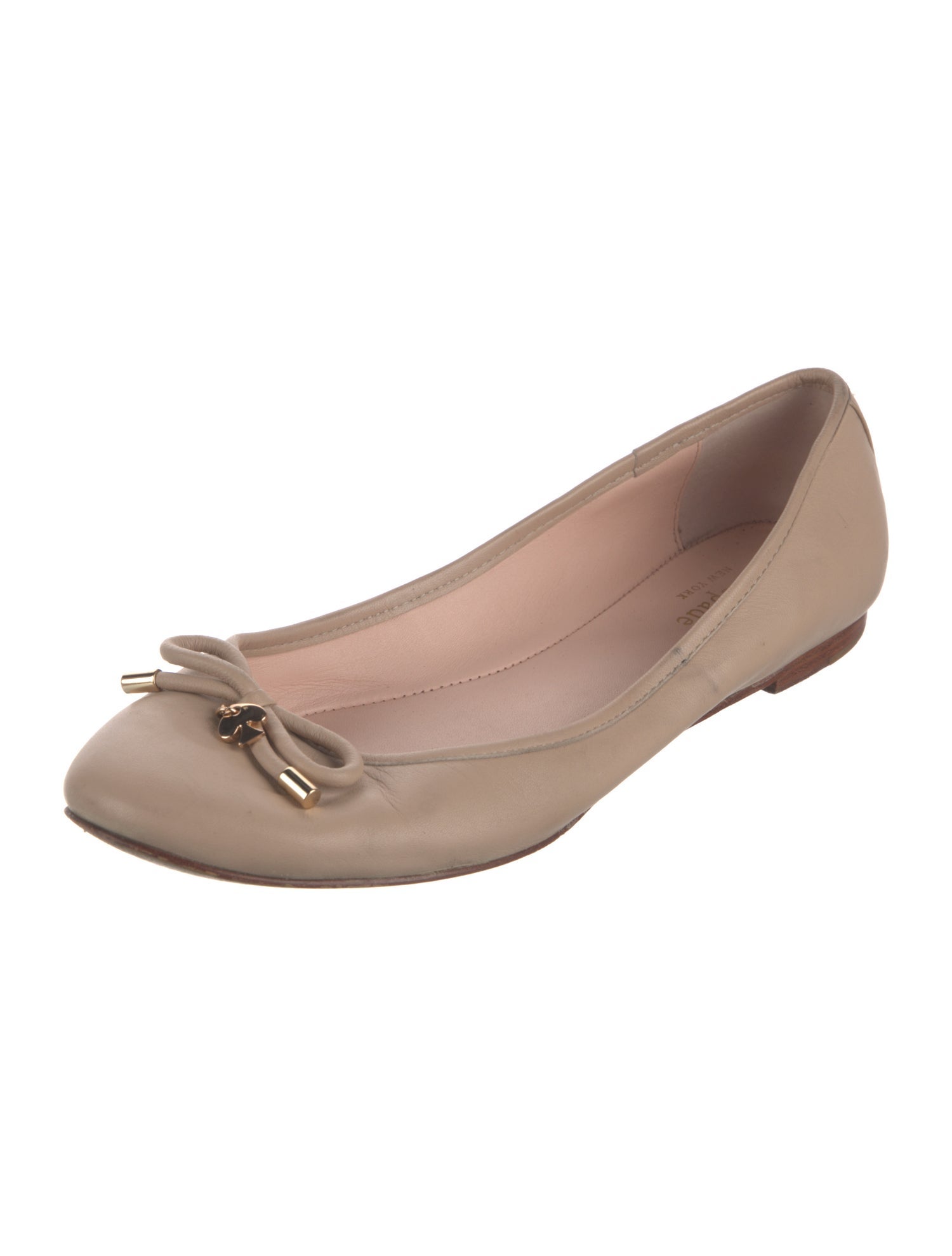 Kate Spade New York Leather Bow Accents Ballet Flats