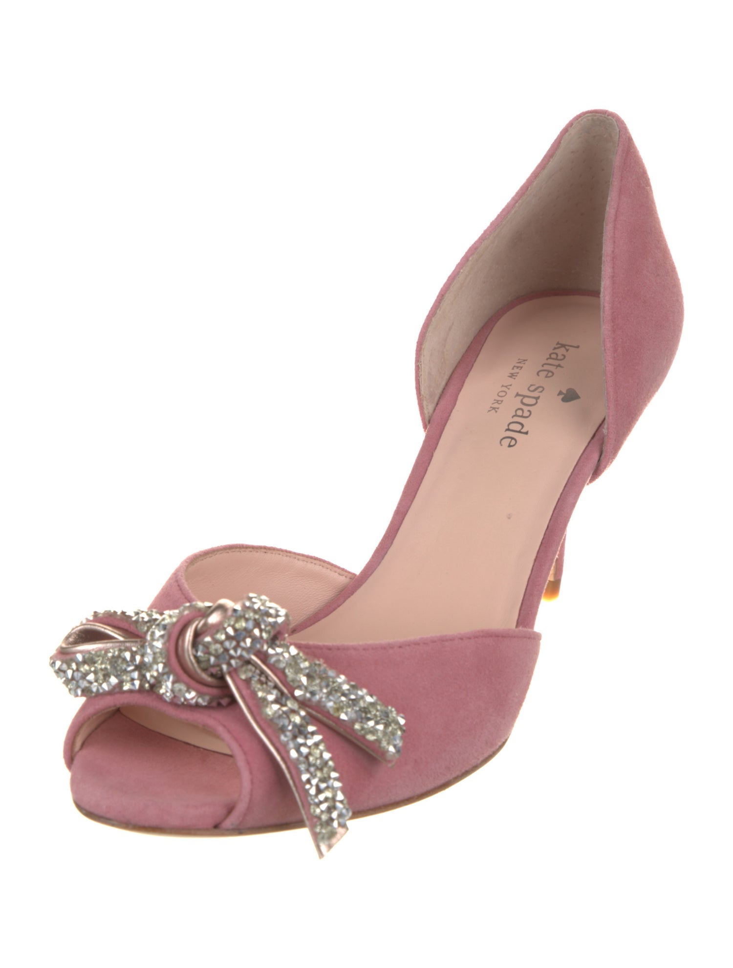 Kate Spade New York Suede Crystal Embellishments Sandals