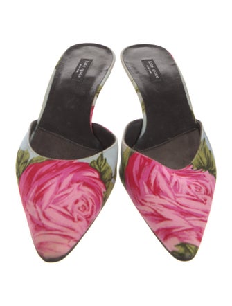 Kate Spade New York Canvas Floral Print Mules