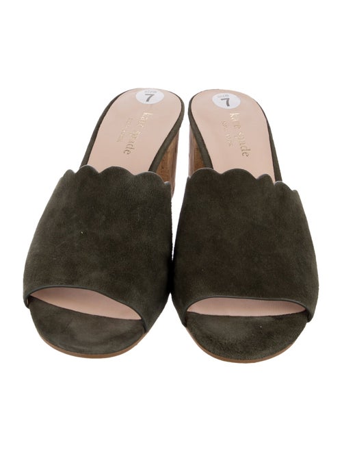 Kate Spade New York Suede Scalloped Accent Mules
