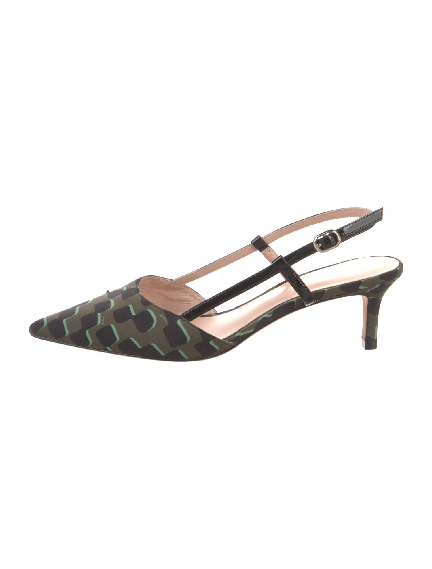 Kate Spade New York Satin Printed Slingback Pumps