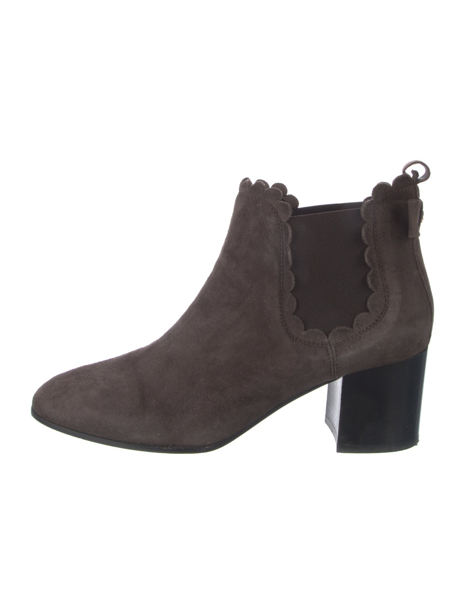 Kate Spade New York Suede Scalloped Accent Chelsea Boots