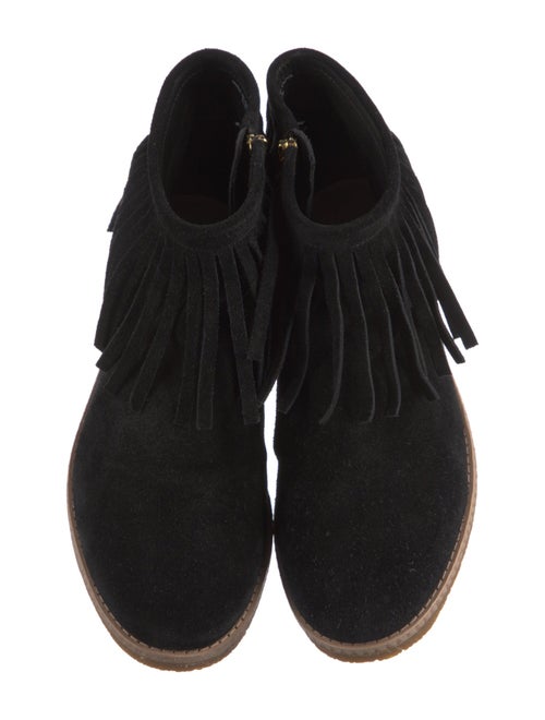 Kate Spade New York Suede Fringe Trim Accent Lace-Up Boots