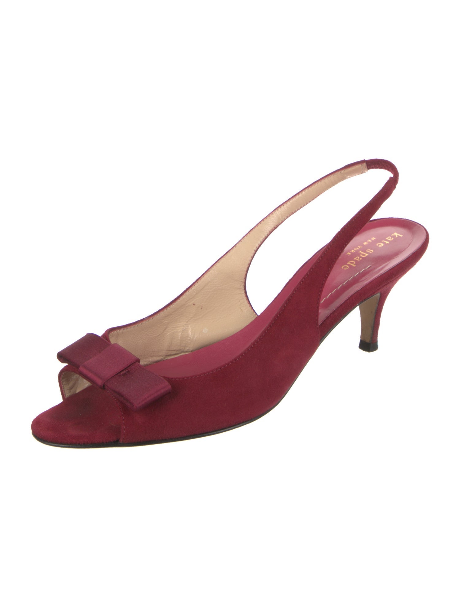 Kate Spade New York Suede Bow Accents Slingback Sandals