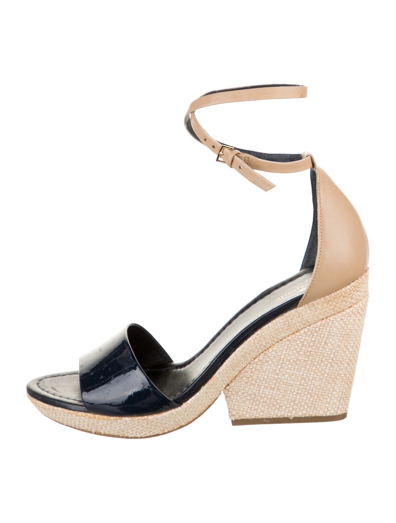 Kate Spade New York Patent Leather Colorblock Pattern Espadrilles