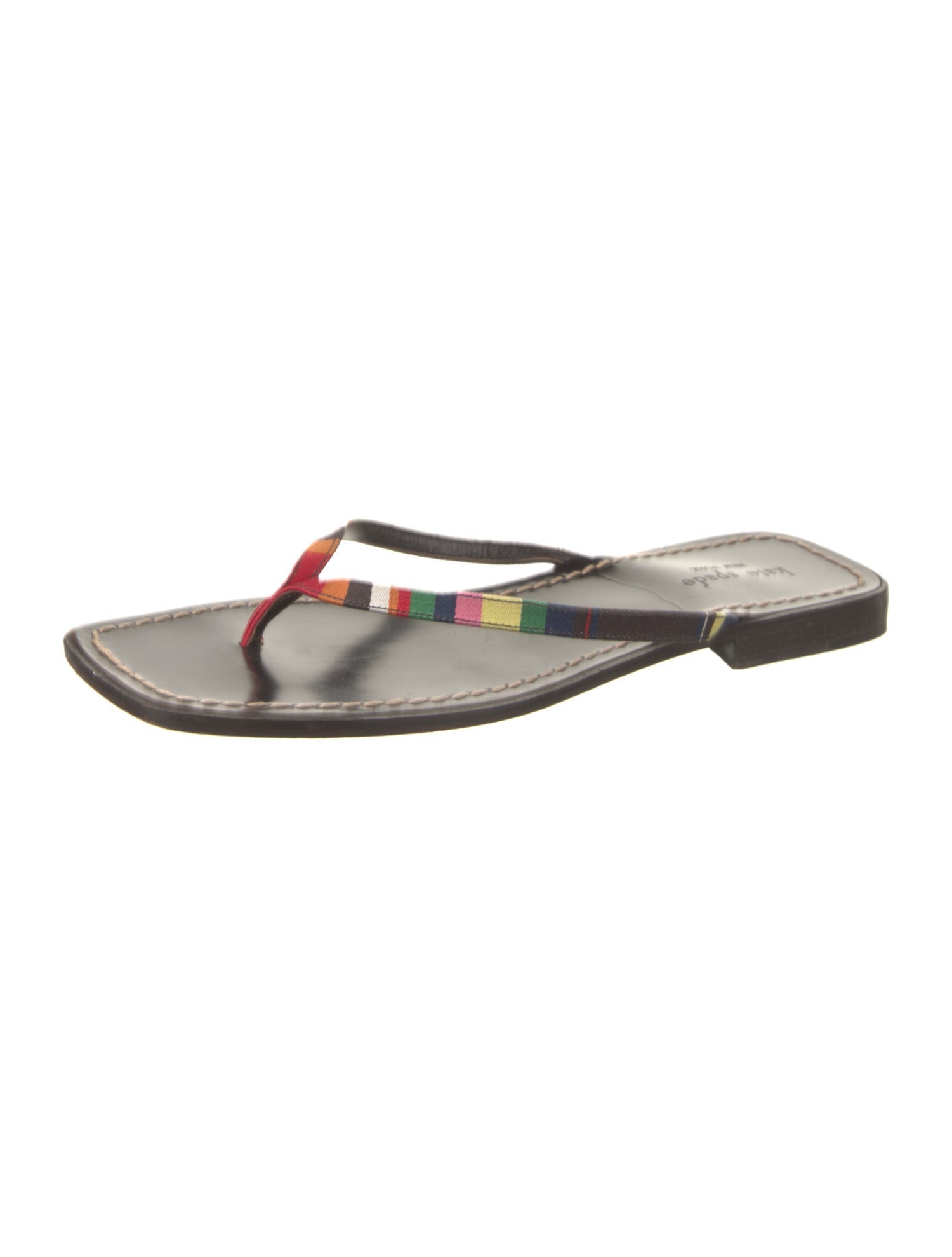 Kate Spade New York Leather Striped Flip Flops
