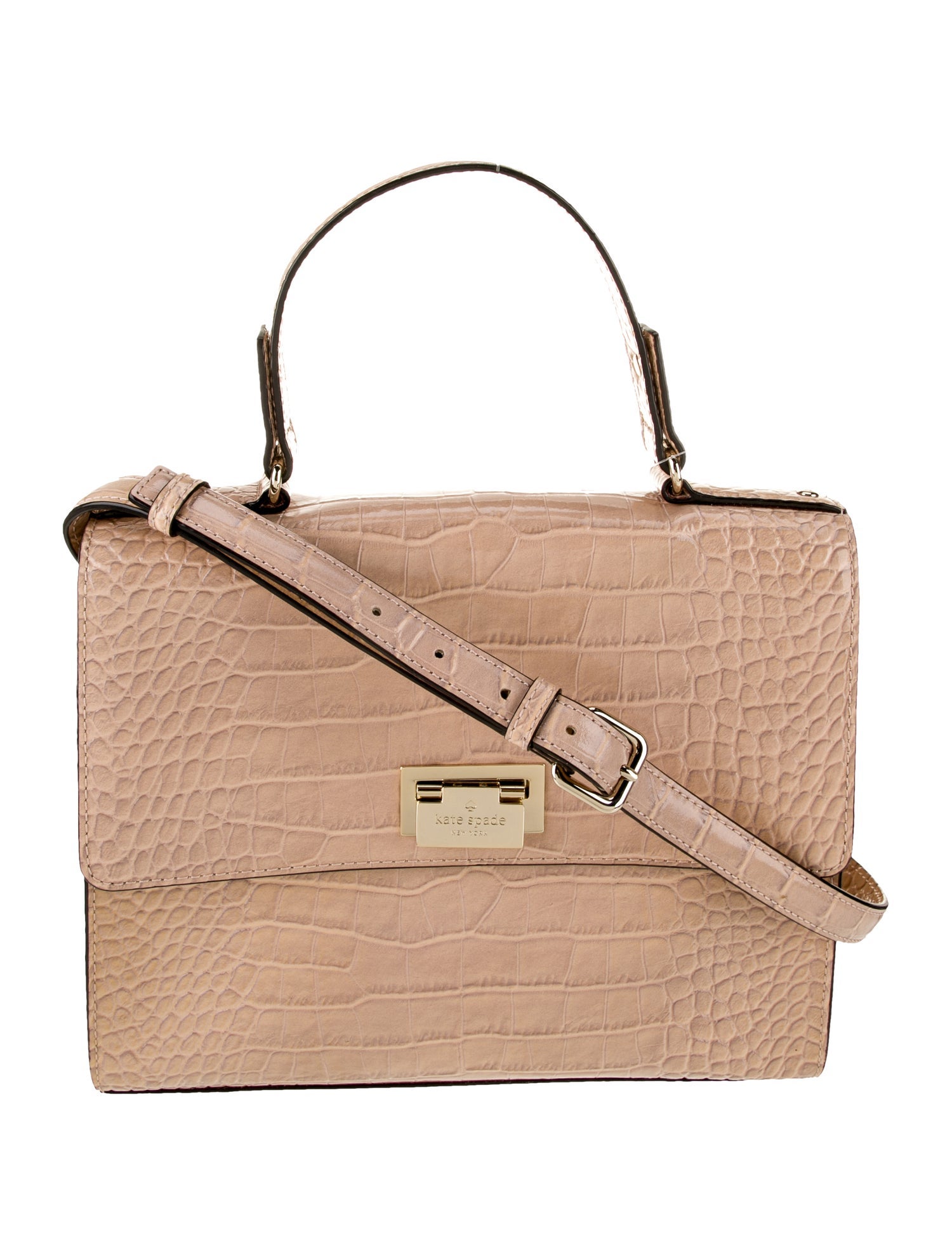 Kate Spade New York Embossed Leather Top Handle Bag