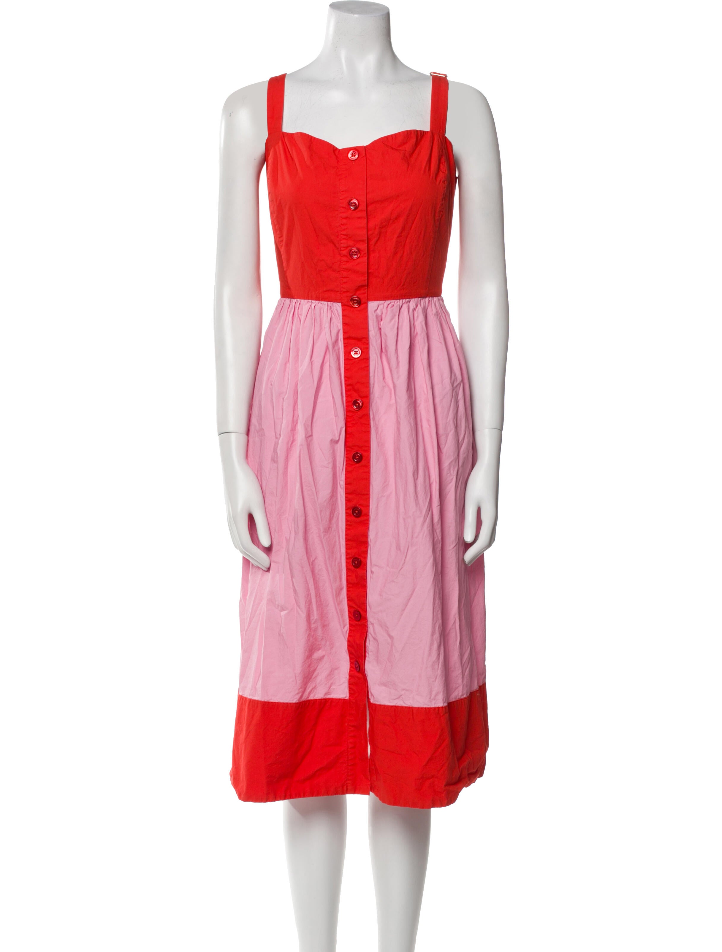 Kate Spade New York Colorblock Pattern Midi Length Dress