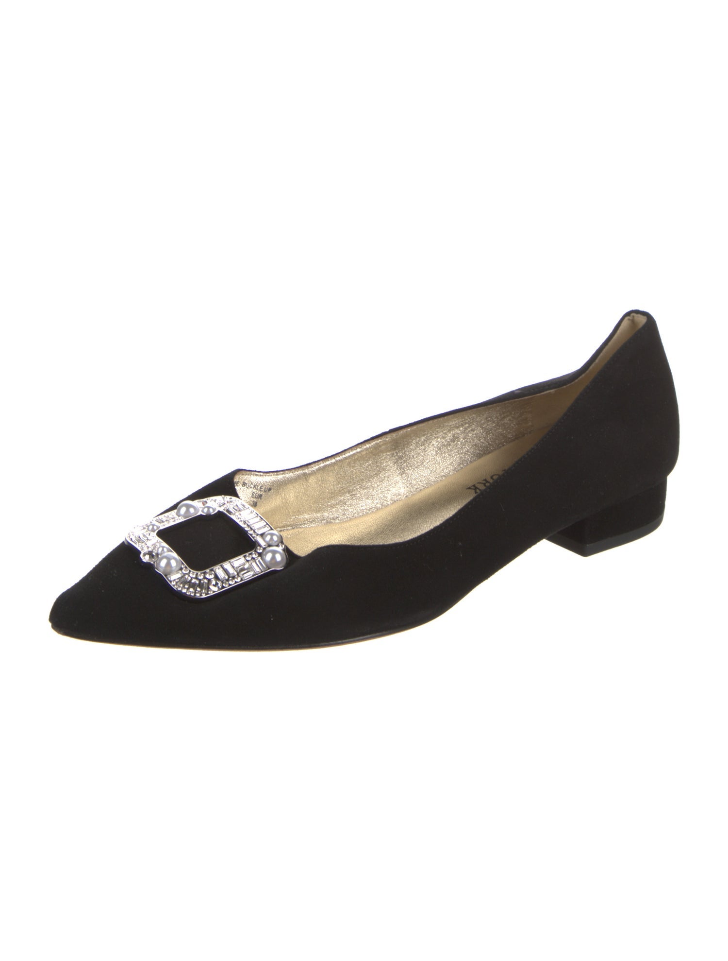 Kate Spade New York Suede Crystal Embellishments Flats