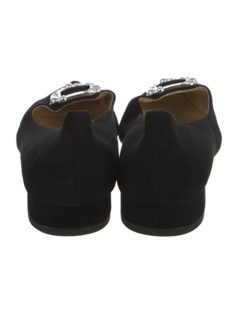 Kate Spade New York Suede Crystal Embellishments Flats