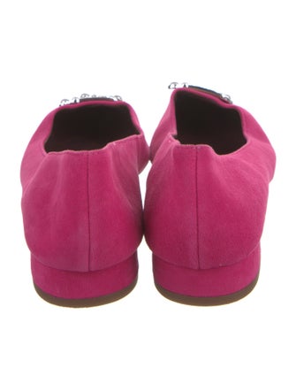 Kate Spade New York Suede Crystal Embellishments Ballet Flats