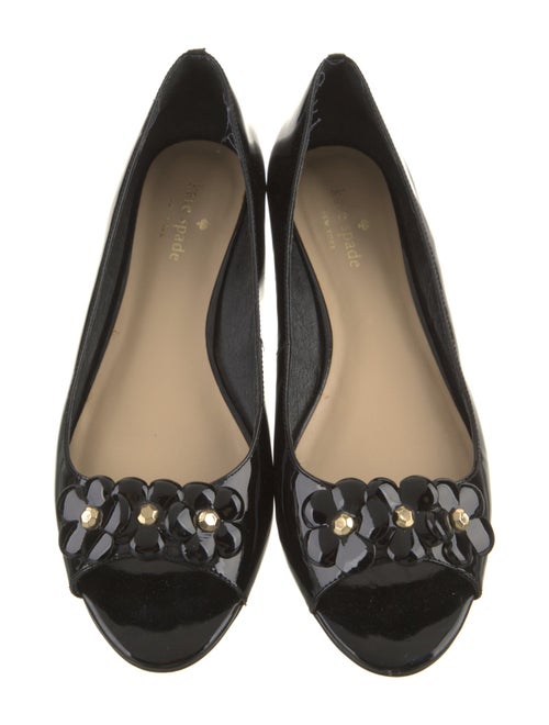 Kate Spade New York Patent Leather Crystal Embellishments Flats