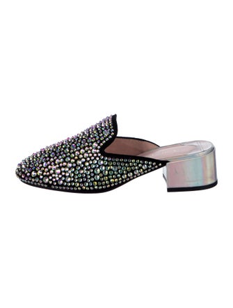 Kate Spade New York Suede Crystal Embellishments Mules